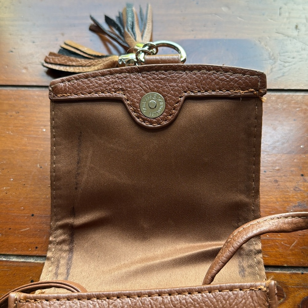 Handcrafted Brown Leather Travel Pouch with Strap - Picture 4 of 5